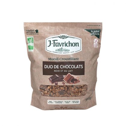 MUESLI CROUSTILLANT DUO DE CHOCOLATS BIO FAVRICHON 500G