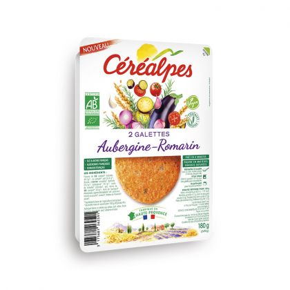 GALETTES AUBERGINE ROMARIN BIO CEREALPES 2X90G