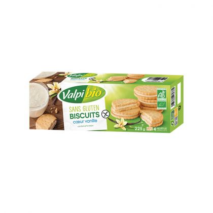 BISCUIT COEUR VANILLE BIO VALPIBIO 225G
