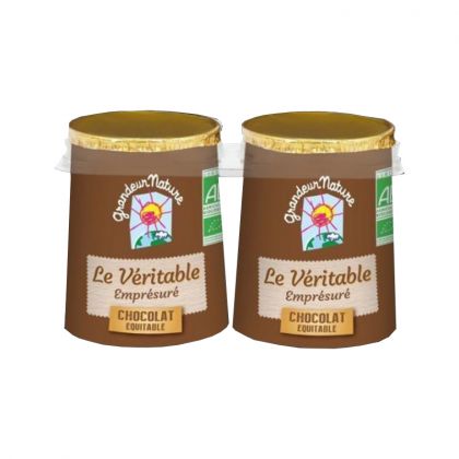 EMPRESURE AU CHOCOLAT BIO GRANDEUR NATURE 2X125G
