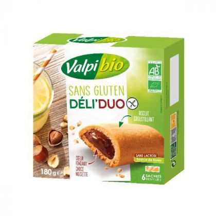 DELI DUO CHOCOLAT NOISETTE BIO VALPIBIO 180G