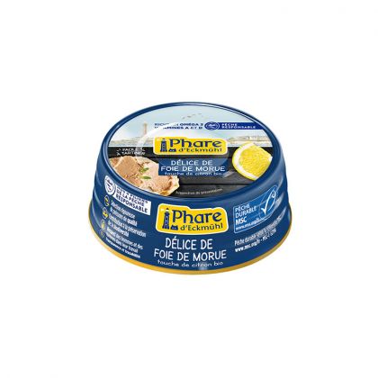 DELICE FOIE DE MORUE TOUCHE DE CITRON BIO LE PHARE D'ECKMÜHL 90G
