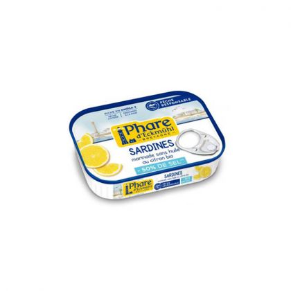 SARDINES MARINEES CITRON SANS SEL BIO LE PHARE D'ECKMÜHL 115G