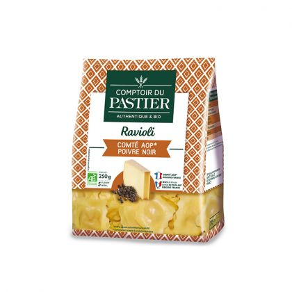 RAVIOLIS COMTE POIVRE NOIR BIO COMPTOIR DU PASTIER 250G
