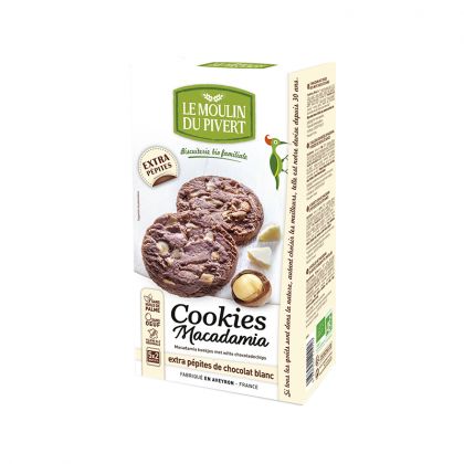COOKIES NOIX DE MACADAMIA BIO LE MOULIN DU PIVERT 175G