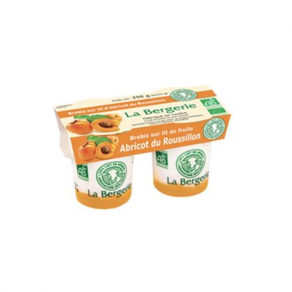 YAOURT BREBIS ABRICOT BIO LA BERGERIE 2X125G