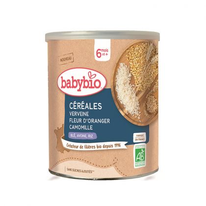 TROIS CEREALES VERVEINE ORANGER CAMOMILLE BABYBIO 220G