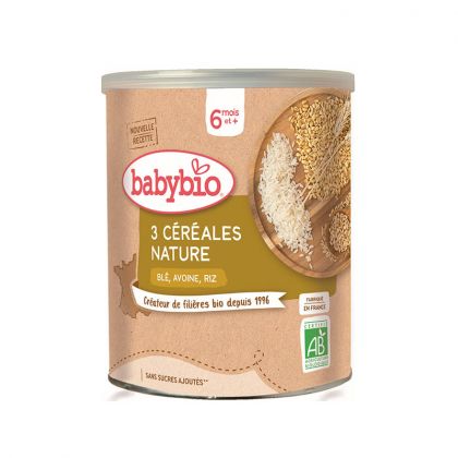 TROIS CEREALES NATURE BIO BABYBIO 220G
