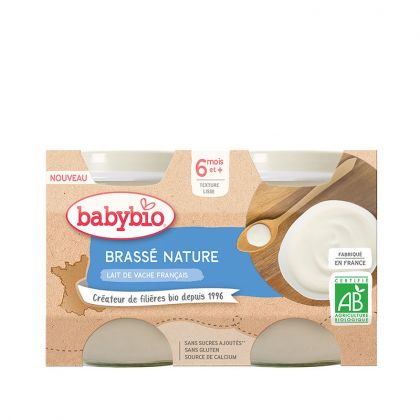 BRASSE NATURE AU LAIT DE VACHE BABYBIO 2X130G