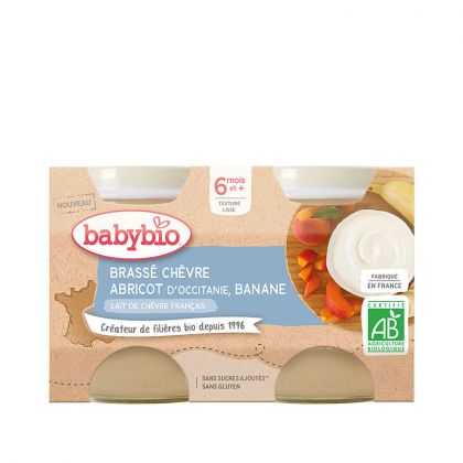 BRASSE CHEVRE ABRICOT BANANE BABYBIO 2X130G