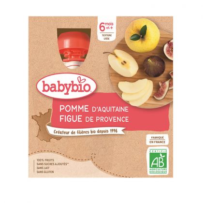 GOURDE FIGUES DE PROVENCE BIO BABYBIO 4X90G