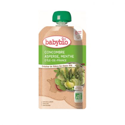 GOURDE CONCOMBRE ASPERGES ET MENTHE BIO BABYBIO 180G