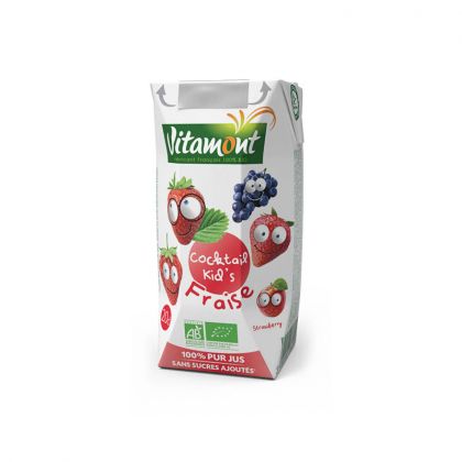 JUS COCKTAIL FRAISE BIO VITAMONT 20CL