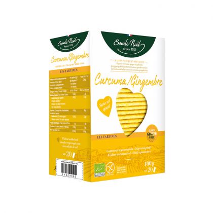 TARTINES CRAQUANTES CURCUMA GINGEMBRE BIO EMILE NOEL 100G
