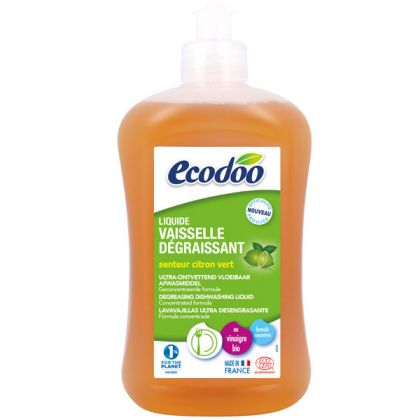 LIQUIDE VAISSELLE ULTRA DEGRAISSANT BIO ECODOO 1L