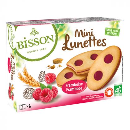 MINI LUNETTES FRAMBOISES BIO BISSON 175G