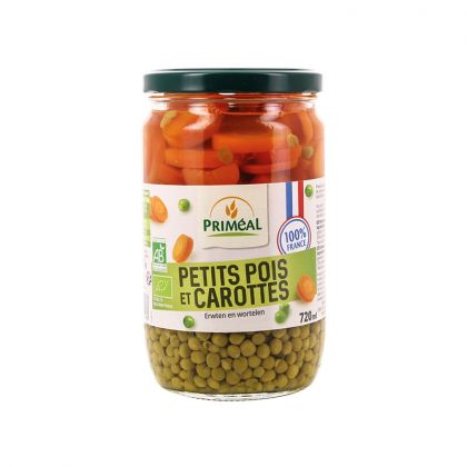 PETITS POIS CAROTTES RONDELLES FRANCE BIO PRIMEAL 185G