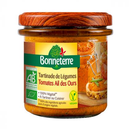 TARTINADE TOMATE AIL DES OURS BIO BONNETERRE 135G