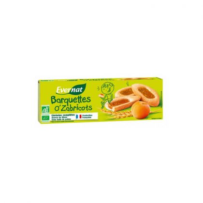 BISCUITS BARQUETTES ABRICOT BIO EVERNAT 120G