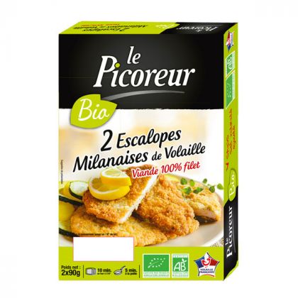 ESCALOPE MILANAISE DE VOLAILLE BIO LE PICOREUR 180G