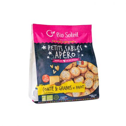 SABLES APERITIFS COMTE ET PAVOT BIO BIOSOLEIL 100G