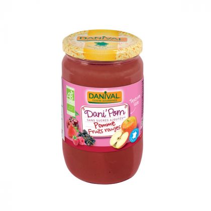 COMPOTE DANIPOM POMME FRUITS ROUGES BIO DANIVAL 700G