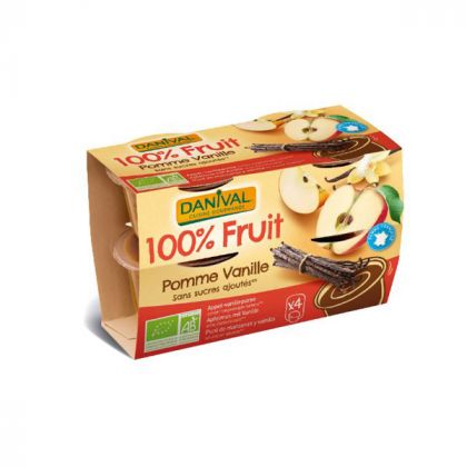 DESSERT POMME VANILLE BIO DANIVAL 4X100G