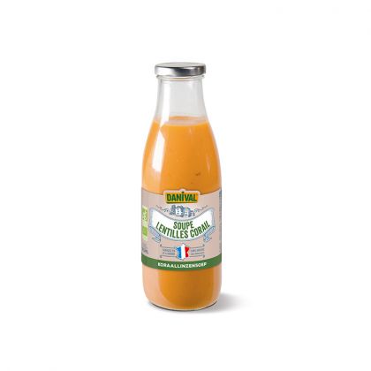 SOUPE LENTILLE CORAIL ET EPICES BIO DANIVAL 72CL