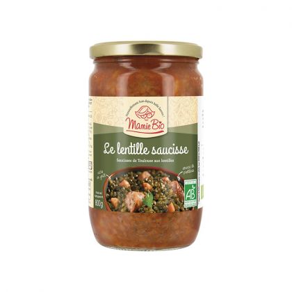 LENTILLES SAUCISSES BIO 800 G MAMIE BIO