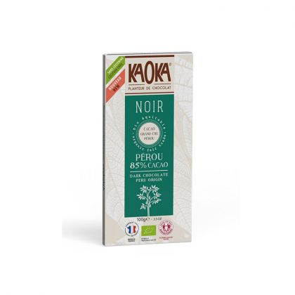 TABLETTE DE CHOCOLAT NOIR 85 % PEROU BIO KAOKA 100G