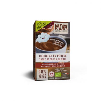 CACAO POUDRE SUCRE COCO ET CEREALES BIO KAOKA 250G
