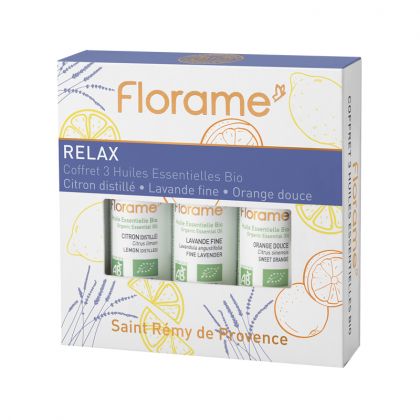 COFFRET HUILES ESSENTIELLES RELAX BIO FLORAME 3X10ML