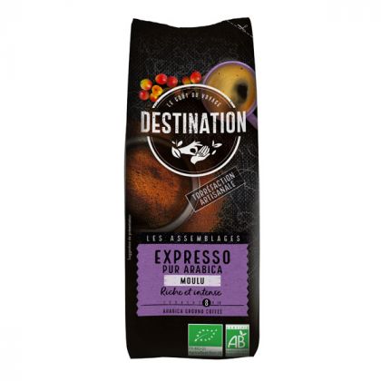 CAFE MOULU EXPRESSO 100% ARABICA BIO DESTINATION 250G
