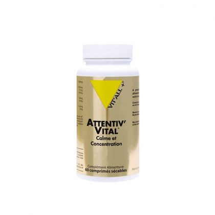ATTENTIV VITAL CALME ET CONCENTRATION VITALL PLUS 60 COMPRIMES