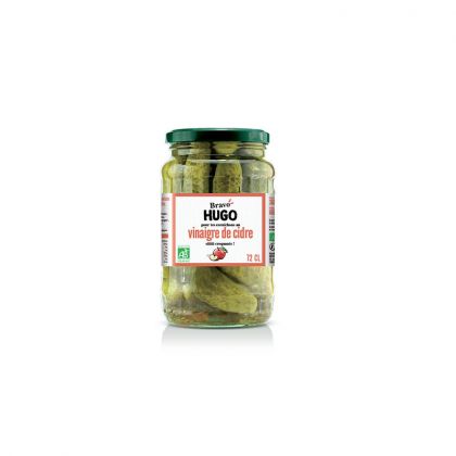 CORNICHONS VINAIGRE DE CIDRE BIO HUGO 360G