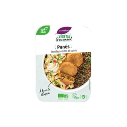 PANES DE LENTILLES VERTES ET CURRY AU LUPIN BIO PRONATURA 180G