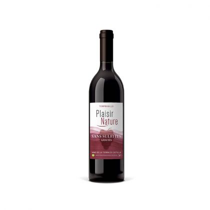 VIN ROUGE SANS SULFITE AJOUTE BIO PLAISIR NATURE 75CL