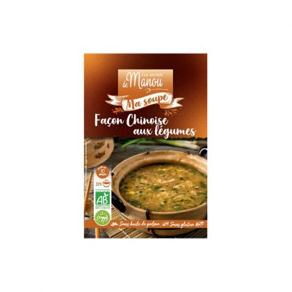 MA SOUPE FACON CHINOISE AUX LEGUMES BIO LES SECRETS DE  MANOU 50G