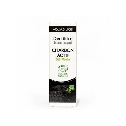 DENTIFRICE AU CHARBON ACTIF GOUT MENTHE AQUASILICE 50 ML