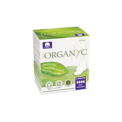 SERVIETTES SUPER PLUS NUIT ORGANYC X10